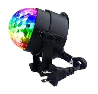 China Parts 3W Stage Lighting Hardware Activated RGB Auto Sound Led Stage Light Effect Crystal Magic Rotate Ball Effect Led Stage Light for sale