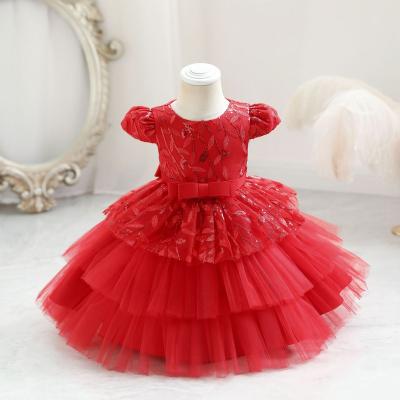 China Custom princess washable top quality design dress size child light luxury kids mini even prom dress dresses for sale