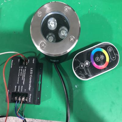 China Factory IP67 Underwater G-24 Zhongshan Remote Control 3 in1 RGB 3W LED Color Under Ground Lights to Buried Ground Lamps for sale