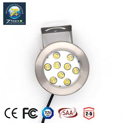 China Commercial Outdoor W/WW/CW/NW/R/G/B Boat Pool Use Recessed Led Underwater Light for sale