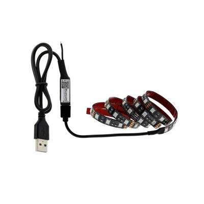 China Residential LED TV Backlight, USB 5050 RGB LED Strip Kit, Flexible Adhesive Back Strip with Wireless Remote for sale