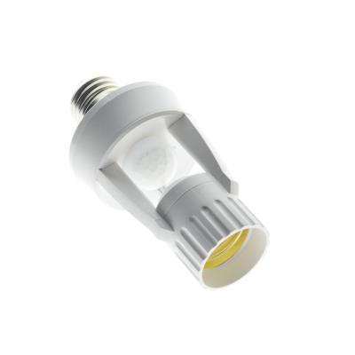 China High Sensitivity Screw PIR Human Body Motion Sensor Switch Socket Suitable For E27 Screw Socket LED Light Bulbs for sale