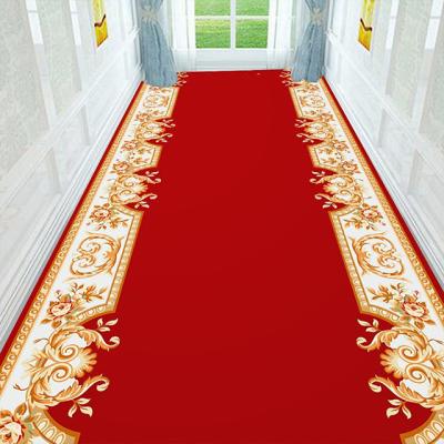 China Washable Cheaper Red Nylon Carpet Welcome Mat For Hotel Living Bed Room And Wedding From Carpet Making for sale