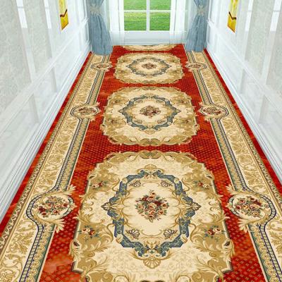 China Modern Machine Made Carpet With Red Flower For Hotel And Wedding From Factory for sale