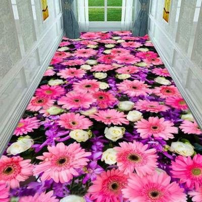 China New modern hot sale 3d flower blankets upholster popular modern design in Malaysia South Africa for living room hotel wedding red carpet for sale