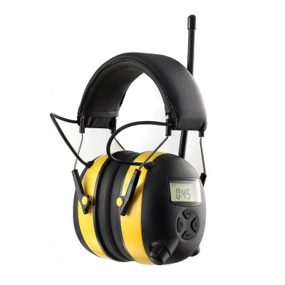 China Quiet Logo Disc AM FM DAB Earmuffs 90 DB Sounds Reduction Custom Radio Quiet Headphones Long Shaft Tape 280mm * 234mm *137mm Short Shaft Size for sale