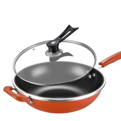 China Durable Aluminum Alloy Double Bottom Aluminum Alloy Non-Rusting Non-Rusting Induction Cooker Frying Non-Stick Panorange Pan for sale