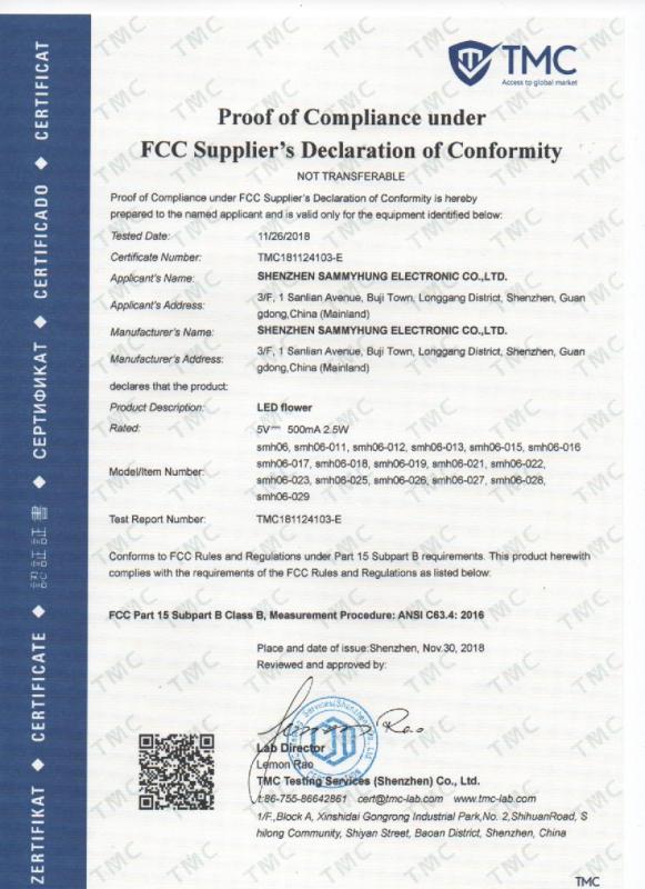 FCC - Shenzhen Sammyhung Electronic Co., Ltd.