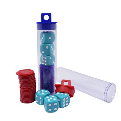 China 16 Mm Dot Chip And Dice Tube Eco - Friendly Custom Game Brand Logo For Mind Game for sale