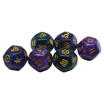 China High Quality Solid Resin Powder Filling 3 Pcs Die Set 12 Die Divination Fate Guide Astrological Direction for sale