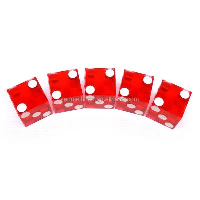 China Nontoxic. Red Color Precision Casino Eco - Friendly 19mm Acrylic Dice For Gambling for sale