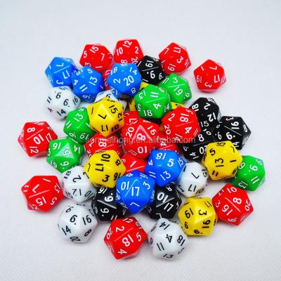 China Eco-Friendly Colored Polyhedral Dies 20 Sided Dies for sale