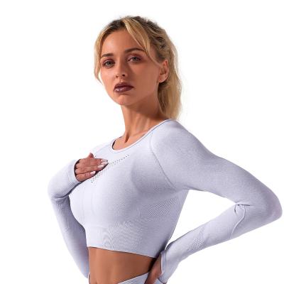 China 2021 Women Sports Breathable Popular Soft Comfortable Underwear Tops Long Sleeve Sports Yoga Suit for sale