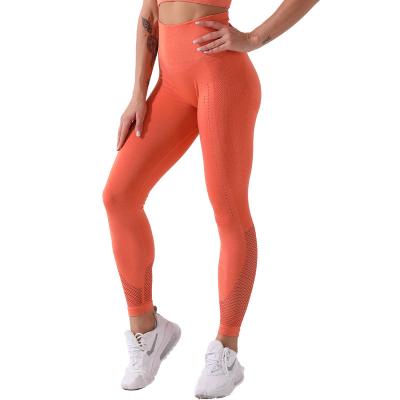 China New Supplier 7/8 Breathable Gaiters Nude Seamless China Women Butt Lift Gaiters Highwaist Yellow High Rise Yoga Pants for sale