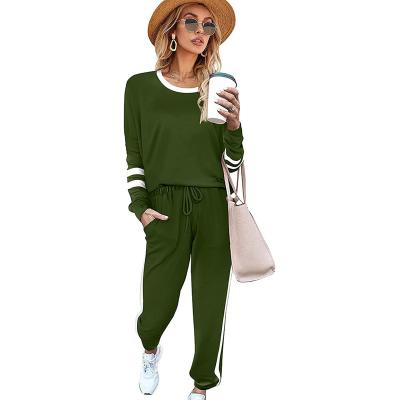 China 2021 Viable Newcomers 2 Piece Set Jogging Production Track Ladies Suit Sweated Pants Color Coat Casual Pant for sale