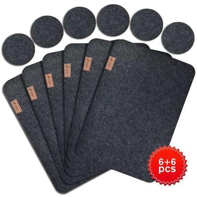 China Viable Felt Place Mats Set Table Mats Non Slip Washable Heat Resistant Place Mats Table Mat Felt Absorbent for sale