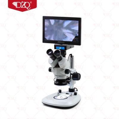 China New in 7-45X zoom ratio with dual lights and monitor with high pixel ZQ-8 trinocular microscope camera for sale