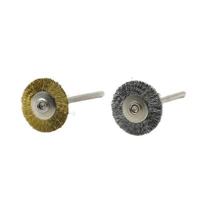 China Hot Sale Dental Abrasive Tool Stainless Wire Wheel Round Shape Copper Wire Finishing Wheel for sale