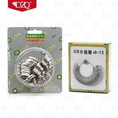 China Wholesale Metal HK Ring Sizer Measuring Measuring Tools Finger Sizer Jewelry Ring Sizer for sale