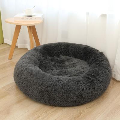 China Customized Cute Luxury Soft Washable Dog Bed & Accessories Plush Faux Fur Pet Bed Cushion Breathable Fluffy Pet Beds for sale