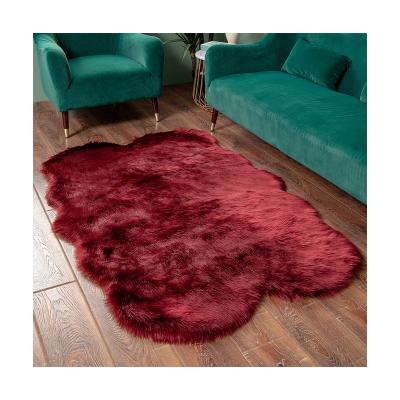 China Wholesale Washable Different Shapes Artificial Fur Rugs Faux Fur Blankets Rugs Fox Fur Rug for sale