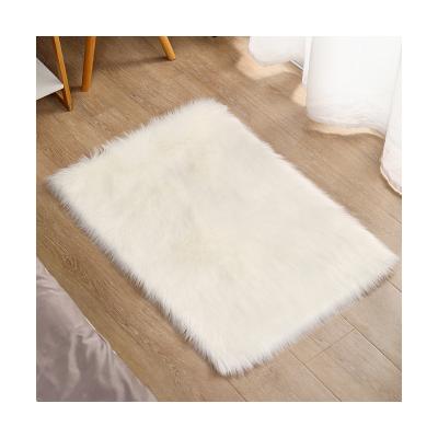 China Washable Professional Faux Fur Sheep Fur Rug Custom Made Fur Rug for sale