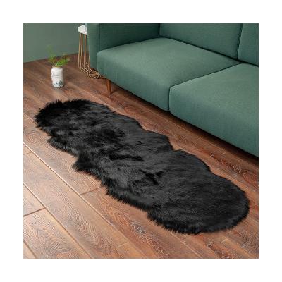 China Washable White Fur Rug Mat Gray Good Quality Living Room Modern Standard Export Packing 2 Pcs PS Fur Rug Hand Adorned NC; HEB for sale