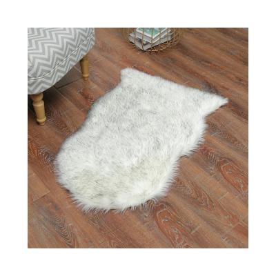 China Washable Pink Plush Faux Fur Blankets Fluffy Fluffy Living Room Carpet for sale