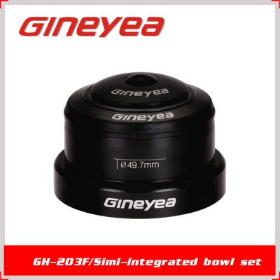 China Semi-integrated Threadless Helmet Bicycle Threadless Frame Sealed Tapered Bearing Bike Parts GINEYEA GH-203F for sale