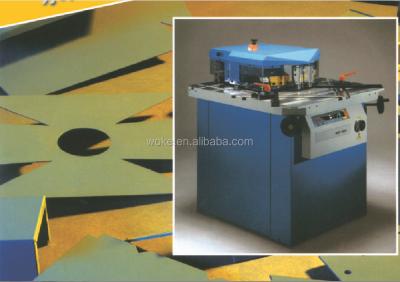 China Hydraulic sheet metal corner notcher, V notching machine, manual metal corner notcher QF28Y-4X200 for sale