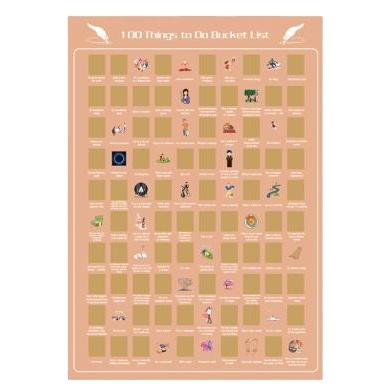 China paper & Cardboard Movie 100 Things Free Time Bucket List Date Glossy Layering Ideas Line Off Poster for sale