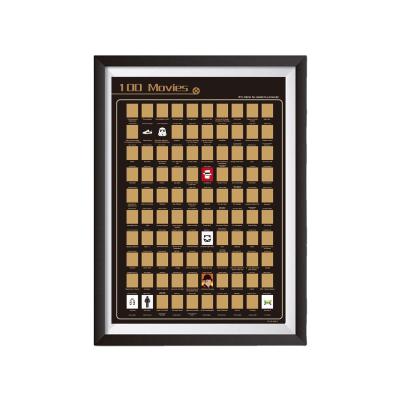 China paper & Cardboard Official Premium 100 IMDb Movies Scratch-Up Poster for sale