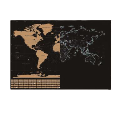 China paper & Cardboard Glow In The Dark Fluorescence World Map Scratch Off The Map Travel Map Poster Gift for sale