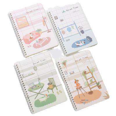 China Custom Printed A5 Kraft Spiral Binding Classmate Exercise Book Bound Cartoon Customized Paper Notebook and Diary Book for sale