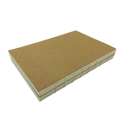 China Plain Plain Kraft Blank Cover Notebook A5 32K Brown Kraft Paper Plain Blank Binding Cover Notebook Nude Binding Book for sale