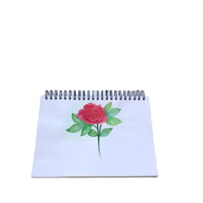 China Wholesale USA Amazon Spiral Watercolor Paper Pad, Sketchbook Ink Sketch Book with Wrapping Paper, Custom Logo for sale