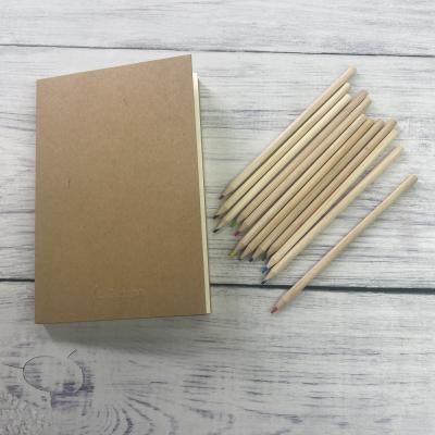 China Simple Blank Kraft Notebook Le Qichen Classic Blank Sketch Lists Kraft Paper A5 Sketch Book for sale