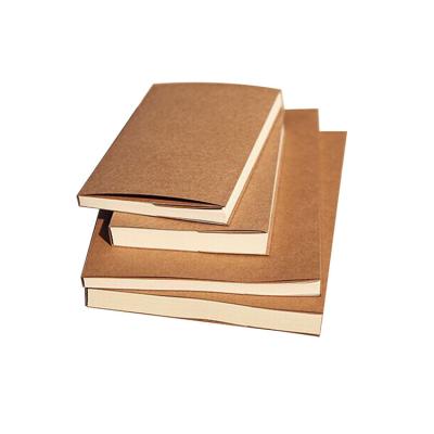 China Simple Kraft Paper Notebook 32K A5 Plain Kraft Cover Notebook Sketch Book With Blank Pages for sale