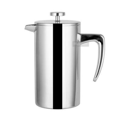 China WITH LID Press 350Ml/12Oz Double Walled French Press Stainless Steel Small French Coffee Maker for sale