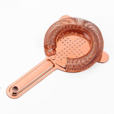 China Sustainable Bar Tools Fine Bar Strainer Amazon Stainless Steel Kitchen Bar Strainer for sale