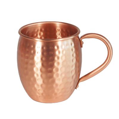 China Durable Solid Copper Stainless Steel Electric Cup 100% Pure Copper Mug for sale