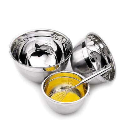 China Sustainable Kitchen Food Cooking And Storage Food Stainless Steel Mixing Bowl for sale