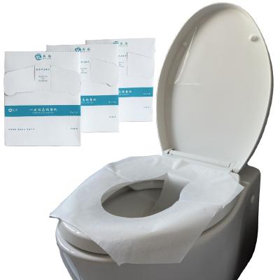 China Flushable Disposable Hygienic Toilet Seat Covers 200 Pieces 16g Paper Pad Toilet Seat Pouch for Flat Hotel Travel for sale