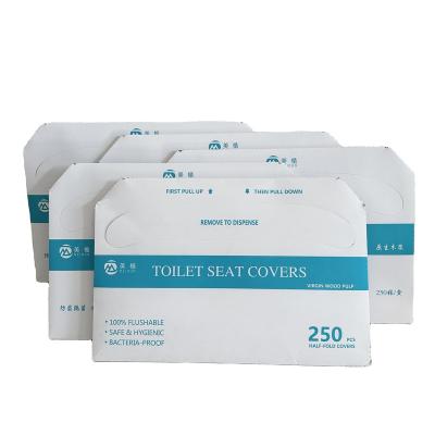 China 250 Disposable Toilet Seat Sheets Disposable Toilet Seat Cover Manufacturer For Public Bathroom Environmental for sale