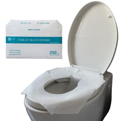 China Hot Sale 16g 1/2 Times Washroom Toilet Seat Covers Disposable Public Toilet Paper Waterproof Disposable Toilet Seat Covers for sale