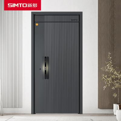 China SIMTO Anti-theft Modern Style Single Exterior Stainless Steel Security Door With Door Handle for sale