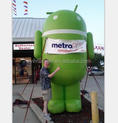 China 2021 Oxford cloth free logo printing giant inflatable android advertising model for sale for sale