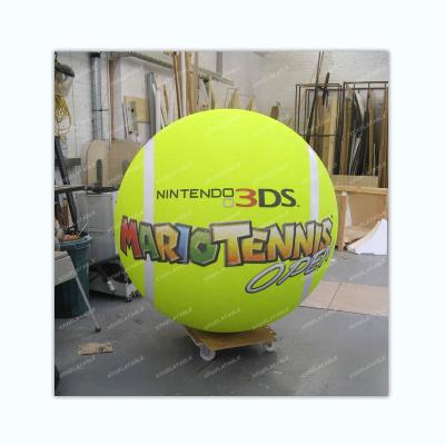 China Best PVC 2021 Hot Selling Giant Tennis Ball Inflatable Tennis Helium Balloon For Advertising for sale