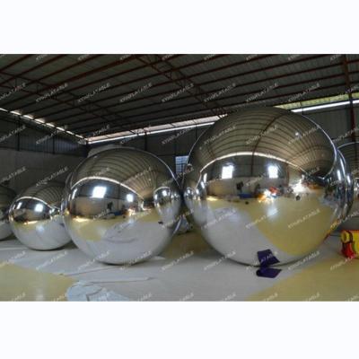 China 0.3mm mirror cloth + 0.3mm PVC hanging inflatable mirror ball (two layers), giant inflatable mirror sphere for party/stage decoration for sale