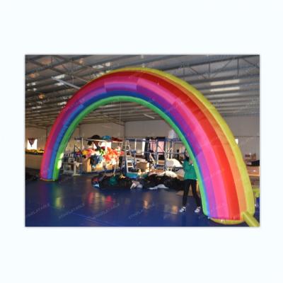 China PVC or Oxford cloth hot sale inflatable rainbow arch, rainbow balloon arch for events for sale